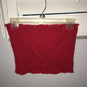 Red tube top
